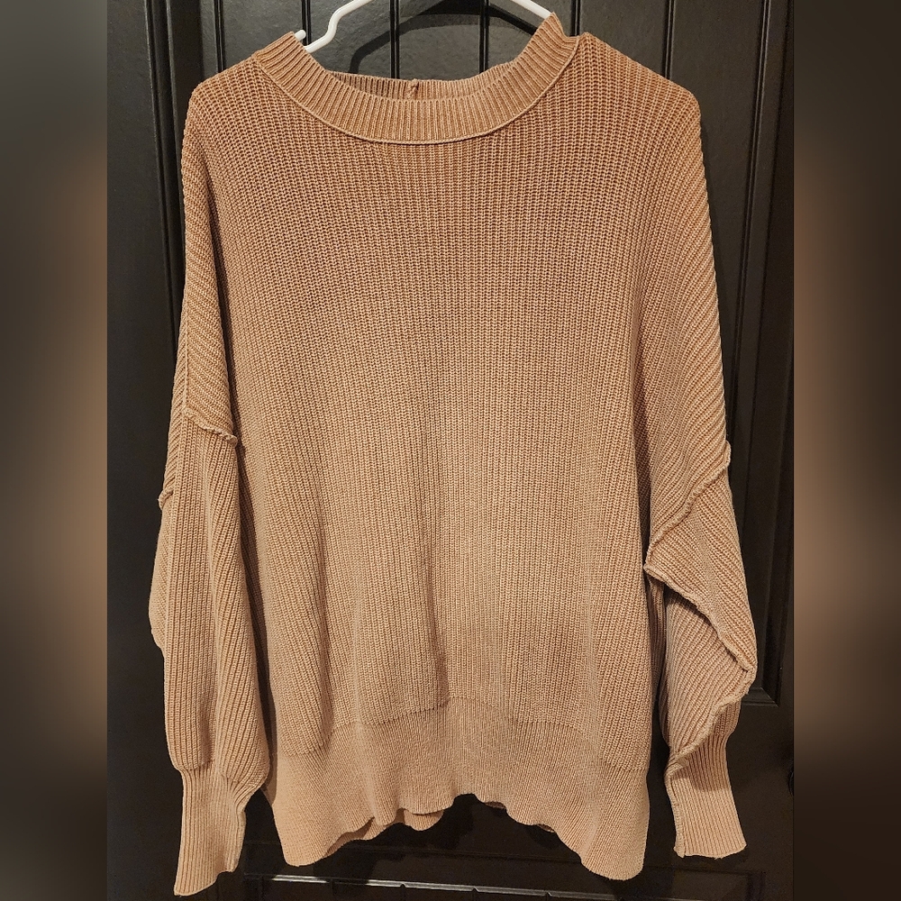 Aerie Beyond Sweater In Tan, Size M